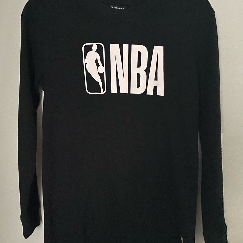 Kids - NBA Thermal Long Sleeve Black Shirt (Size:XL 18/20)